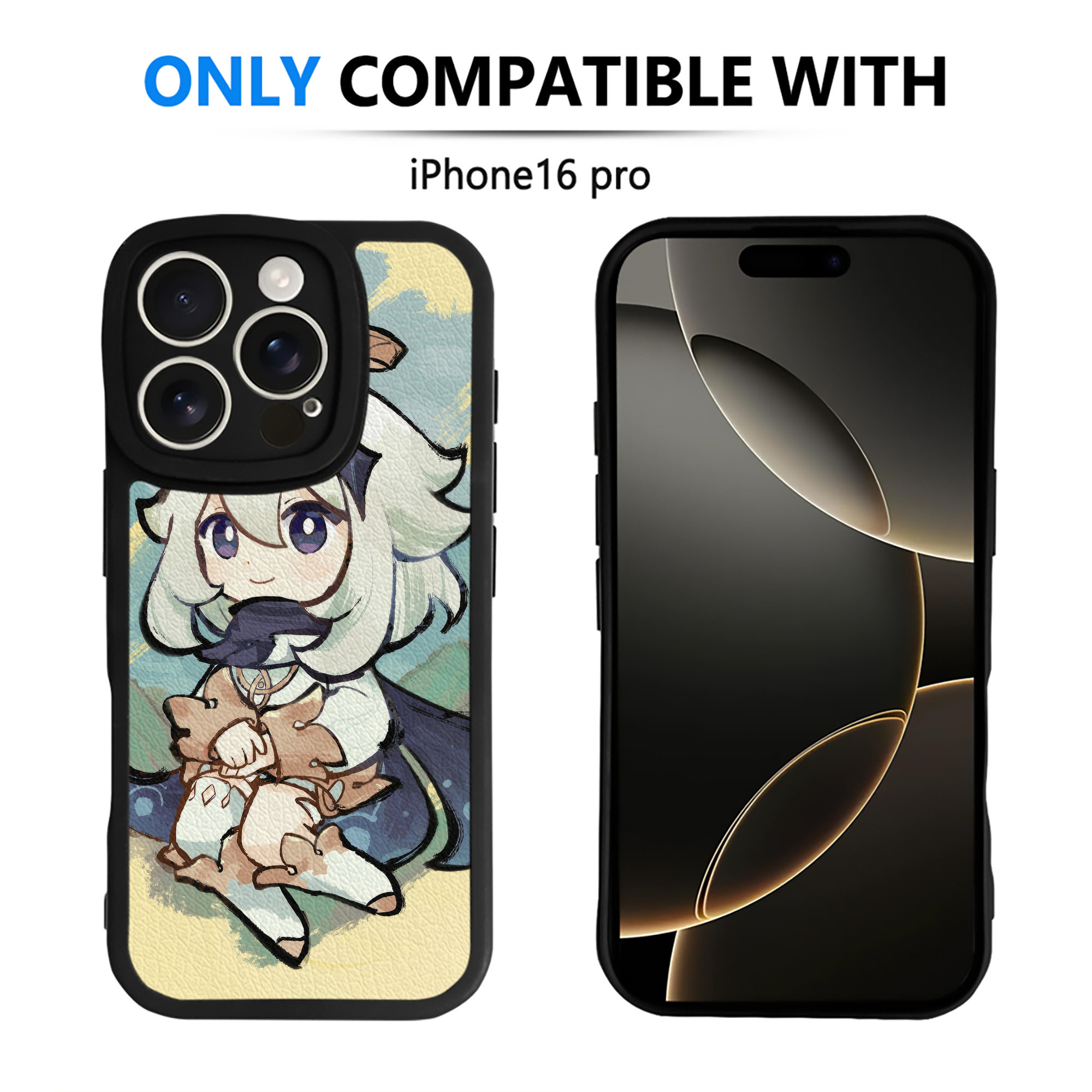 げんし神 genshin 【iPhone 16シリーズ対応】シリコンスマホケース（レザー調） 材質：シリコン